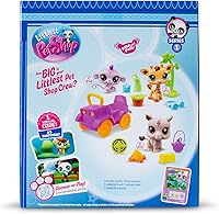 Vista 6 de Littlest Pet Shop, Safari Play Pack - Gen 7, Pets #53, #54, #55, Auténtica figura de cabeza Bobble LPS, juguete de imaginación coleccionable animal