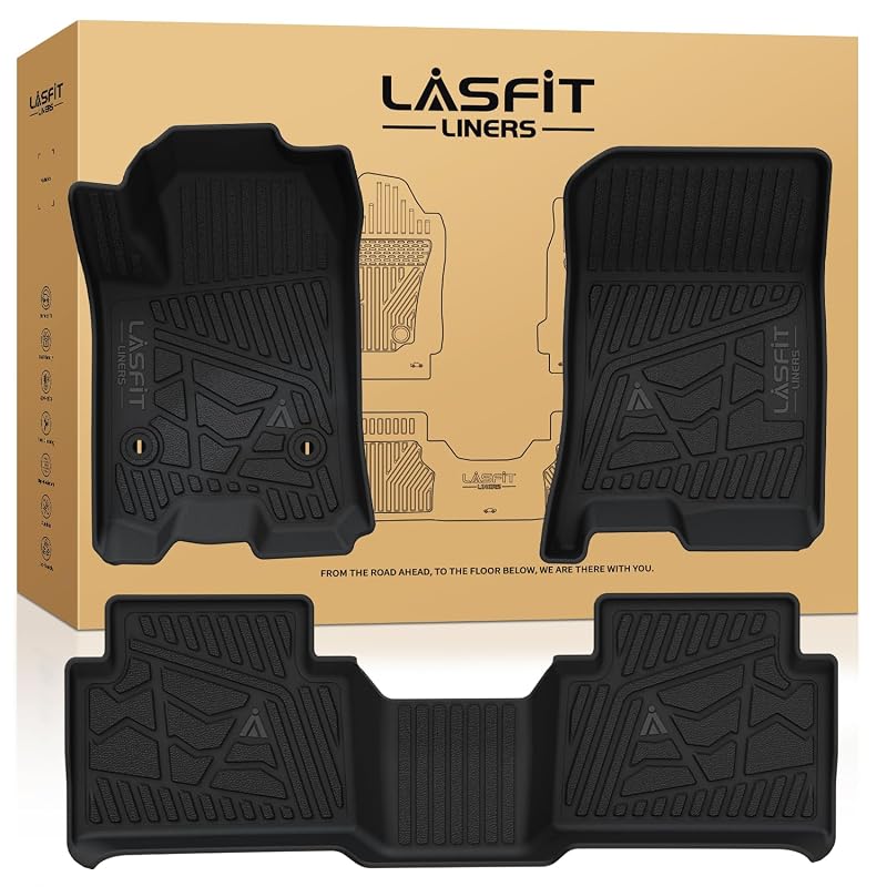Tapetes automotivos em TPE para Chevrolet Colorado e GMC Canyon Crew Cab 2023–2026 LASFIT Kit com 1 conjunto