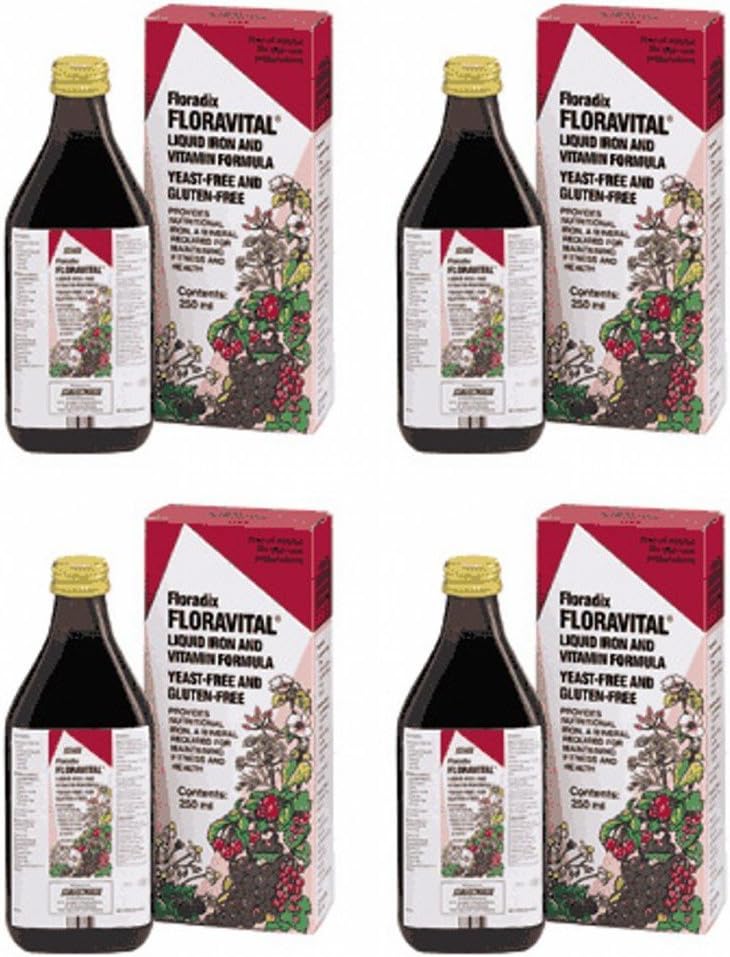 (4 PACK) - Floradix - Floravital Yeast And Gluten Fr | 250ml | 4 PACK BUNDLE