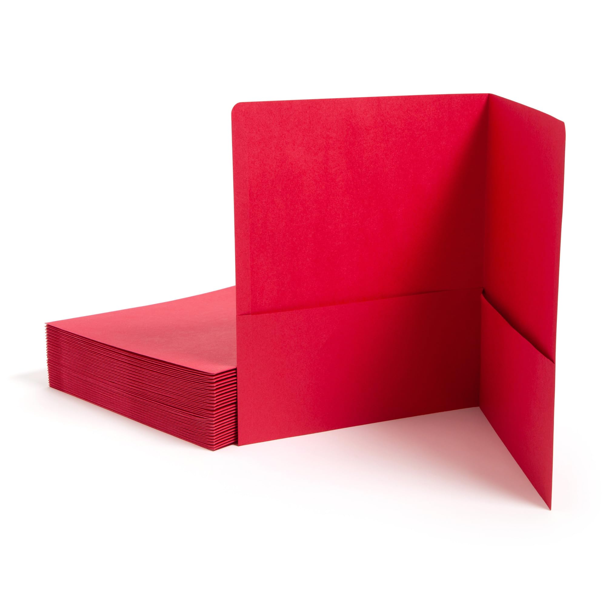 Smead Two-Pocket Heavyweight Folder, Letter Size, Red, 25 per Box (87859)