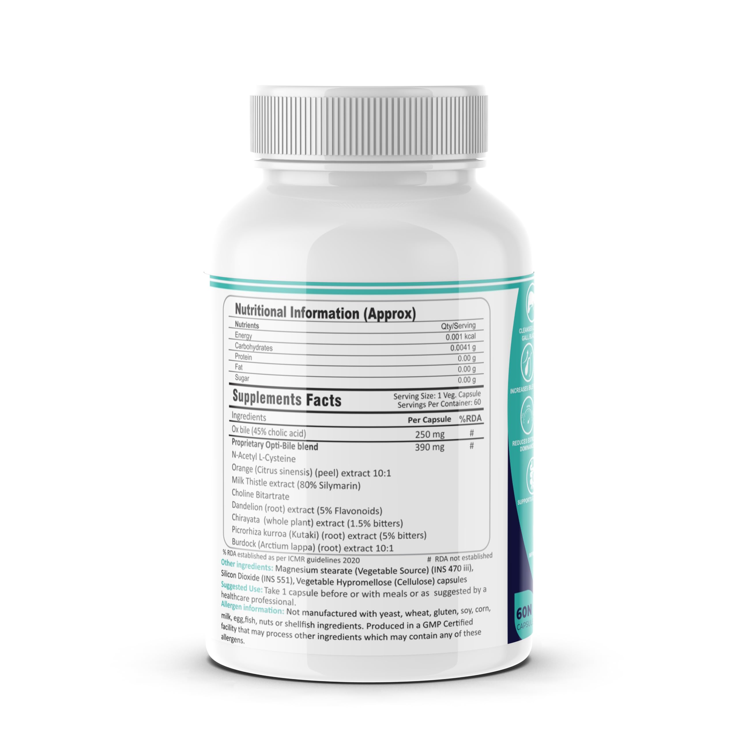 Opti‑Bile, Bile Salts with Bitter Herbs, 60 Capsules – Liver, Gallbladder & Digestive Support – Bile Flow & Detox Formula — Amazon image 2