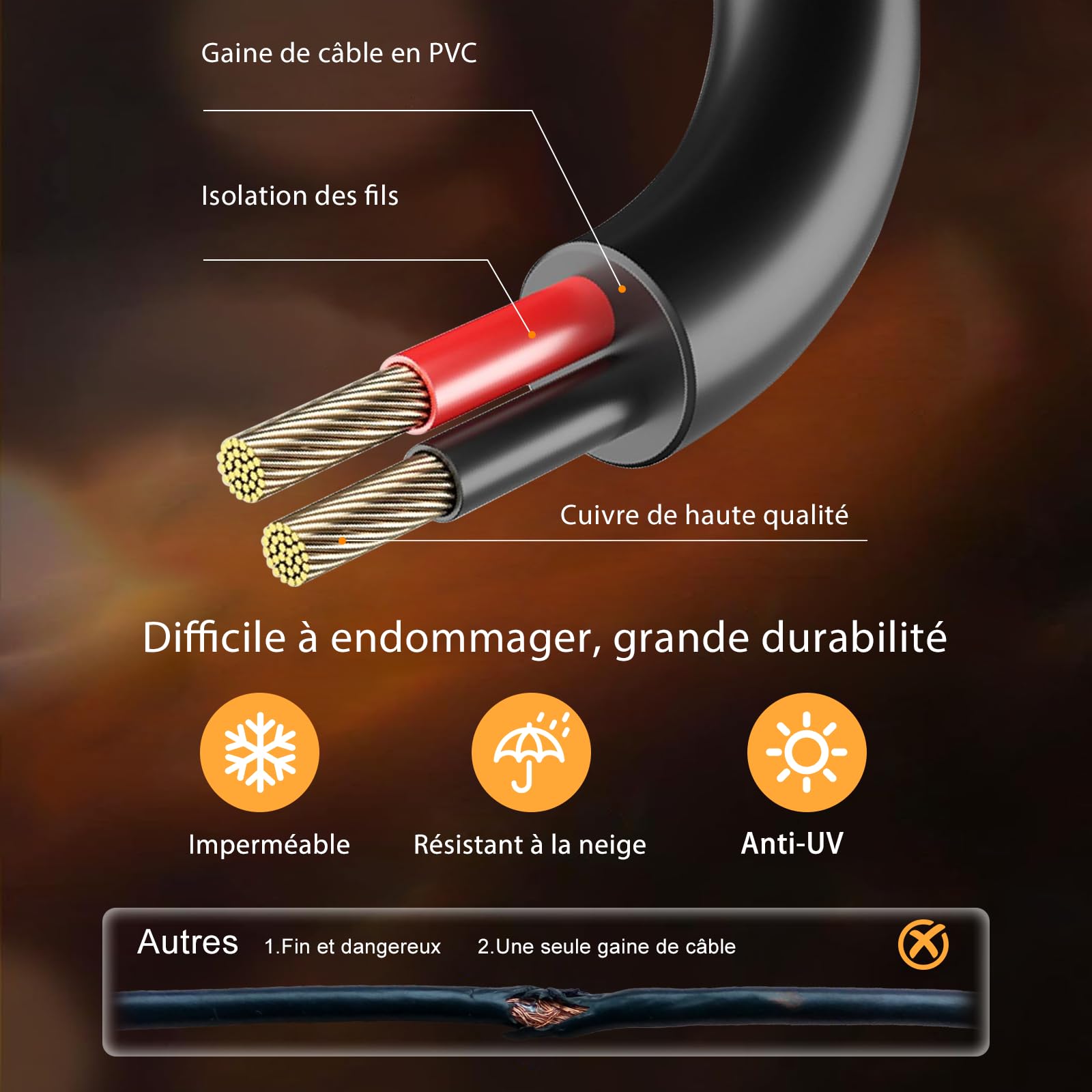 Guirlande Lumineuse Extérieure G40 30M Festoon Lights, Alimentée Sur Secteur, 50 Ampoules Incassables, Étanche