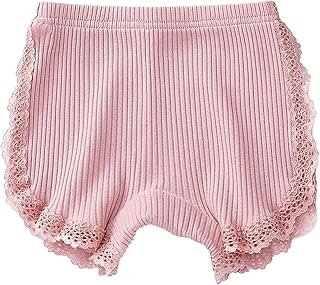 Pantalones de algodón puro para niñas, ropa interior fina para niños, leggings de bebé, pantalones cortos de fútbol para niñas 7 (rosa, 6-8 años)