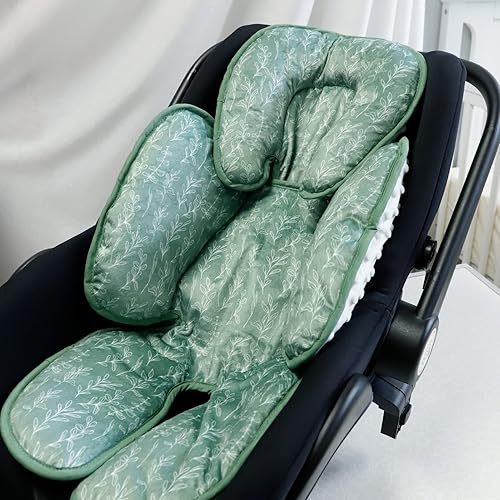 Miniatura 7 de Soporte para la cabeza y el cuerpo del asiento de automóvil para bebé, inserto reversible 2 en 1, cojín suave para cochecito, columpio, gorila,