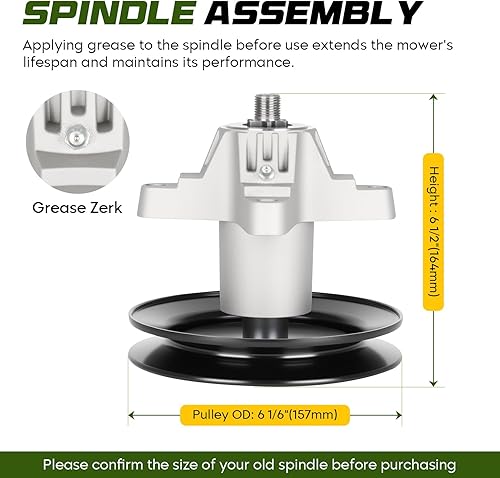 Miniatura 2 de Paquete de 2 conjuntos de husillo 618-0624 618-0659 de 42 pulgadas 918-0624 918-0659 618-04456 618-04461, reconstrucción del eje de la cubierta de