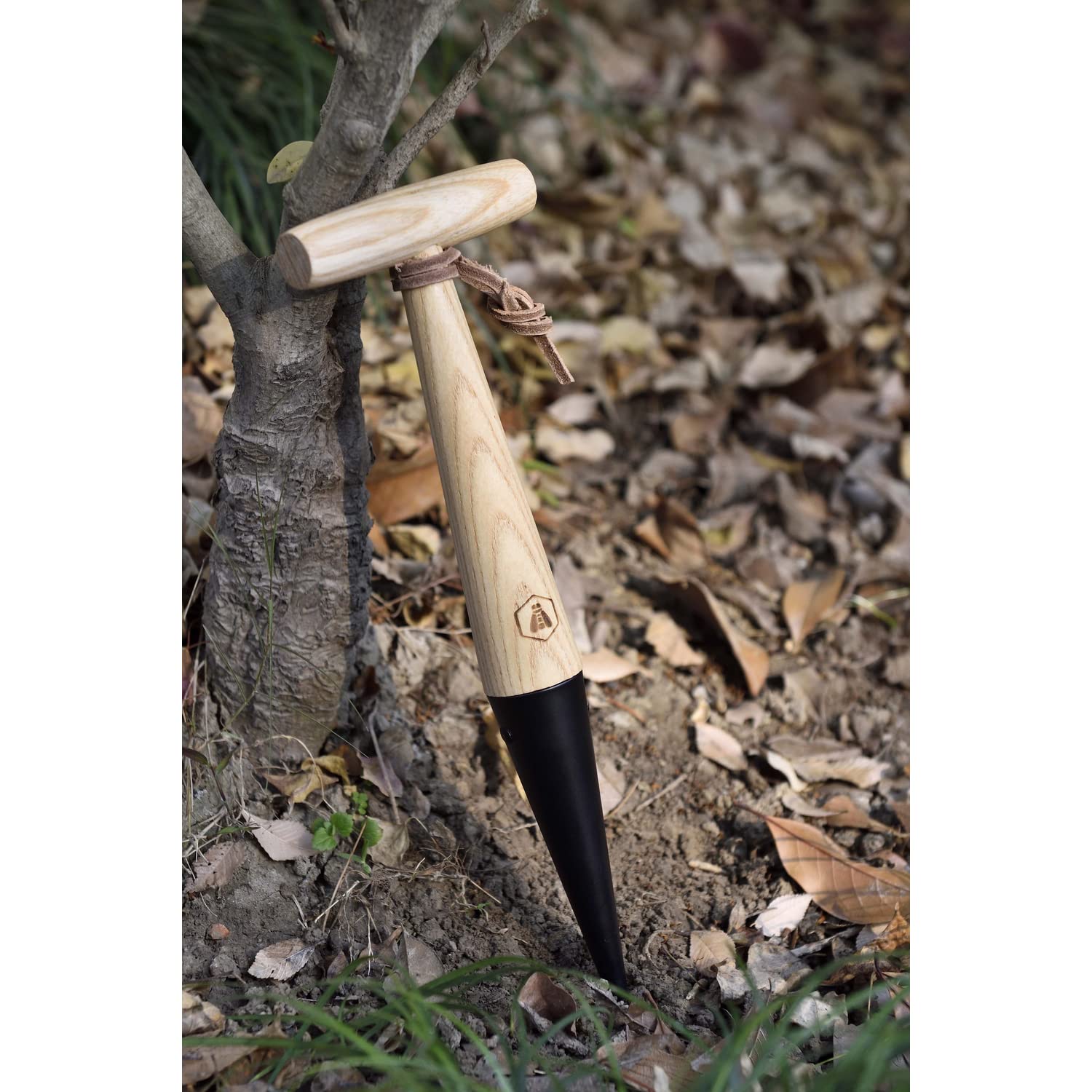 LAGUIOLE - LAGUIOLE, 40269052, Kit 3 Outils de Plantation Noirs et Bois, Outils coupants, Plantoir, Griffe de Jardin, Pelle, Outdoor, Extérieur, Plein Air, Noir
