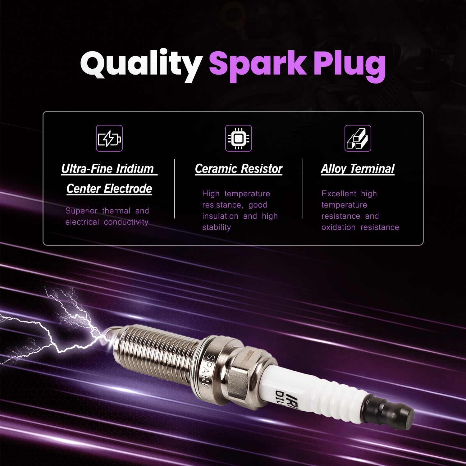 New Upgrade UF549 Ignition Coil Pack Set of 4 and 9029 Iridium Spark Plugs,Precise and Corrosion-resistant Connections, Fit for 1.6L 1.8L 2.0L 2.5L L4 Altima/Rogue/Sentra/Versa/Cube & FX50/Q70/QX60