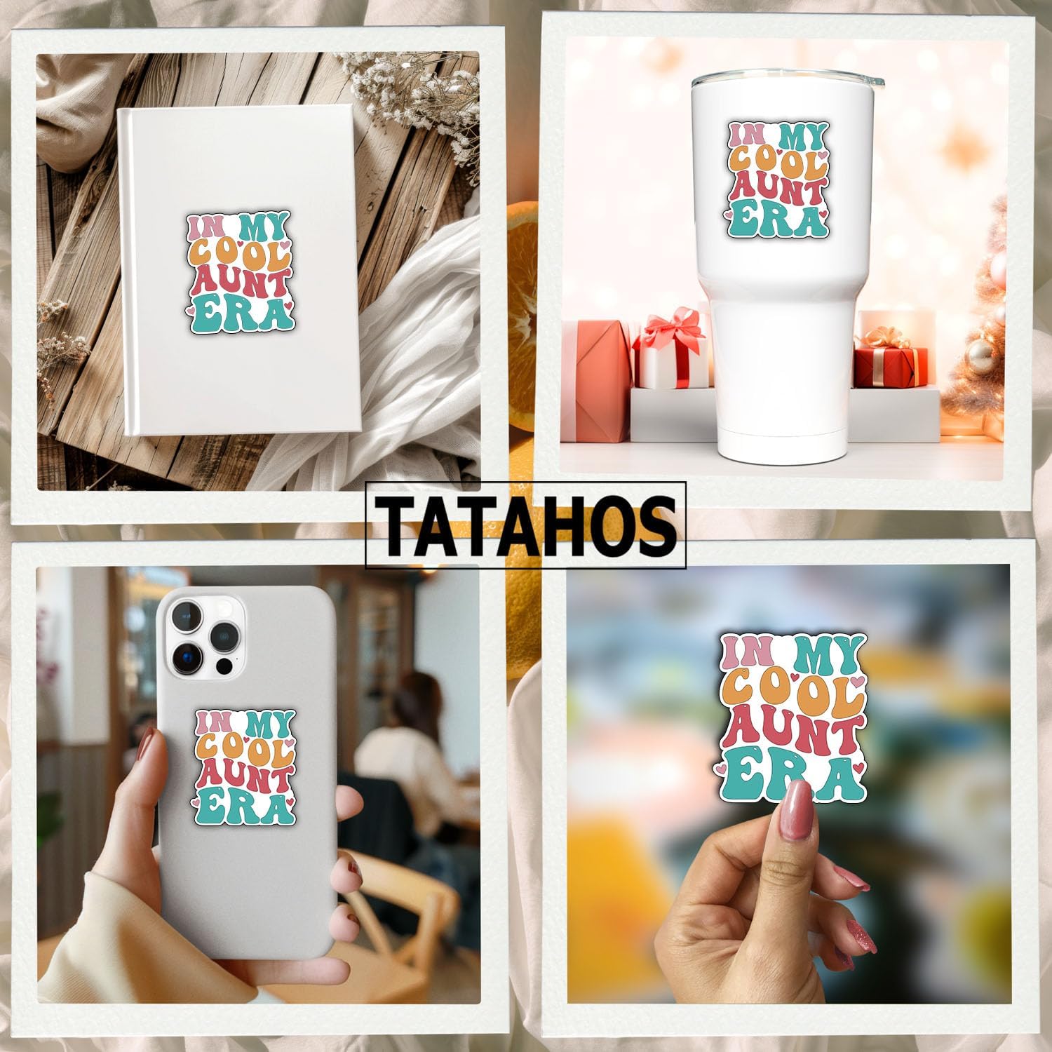 (3Pcs) in My Cool Aunt Era Sticker Fun Vinyl Waterproof Decal for Laptop Water Bottle Scrapbook Journal Gifts for Auntie from Niece Nephew Family Appreciation Birthday Christmas Gifts (2x1.7) image 3
