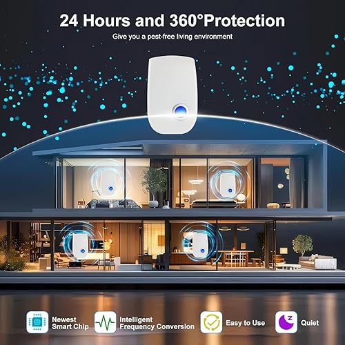 Miniatura 5 de 2026 Repelente de plagas ultrasónico mejorado, repelente de ratones para interiores para ratas, ratones, roedores, cucarachas, insectos, mosquitos,