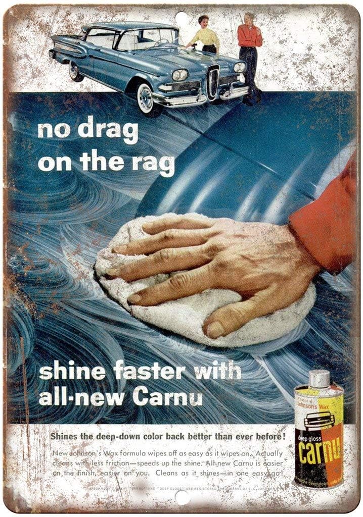 Unique Wall Decor 12x16inches,Johnsons Auto Wax Carnu,Quote