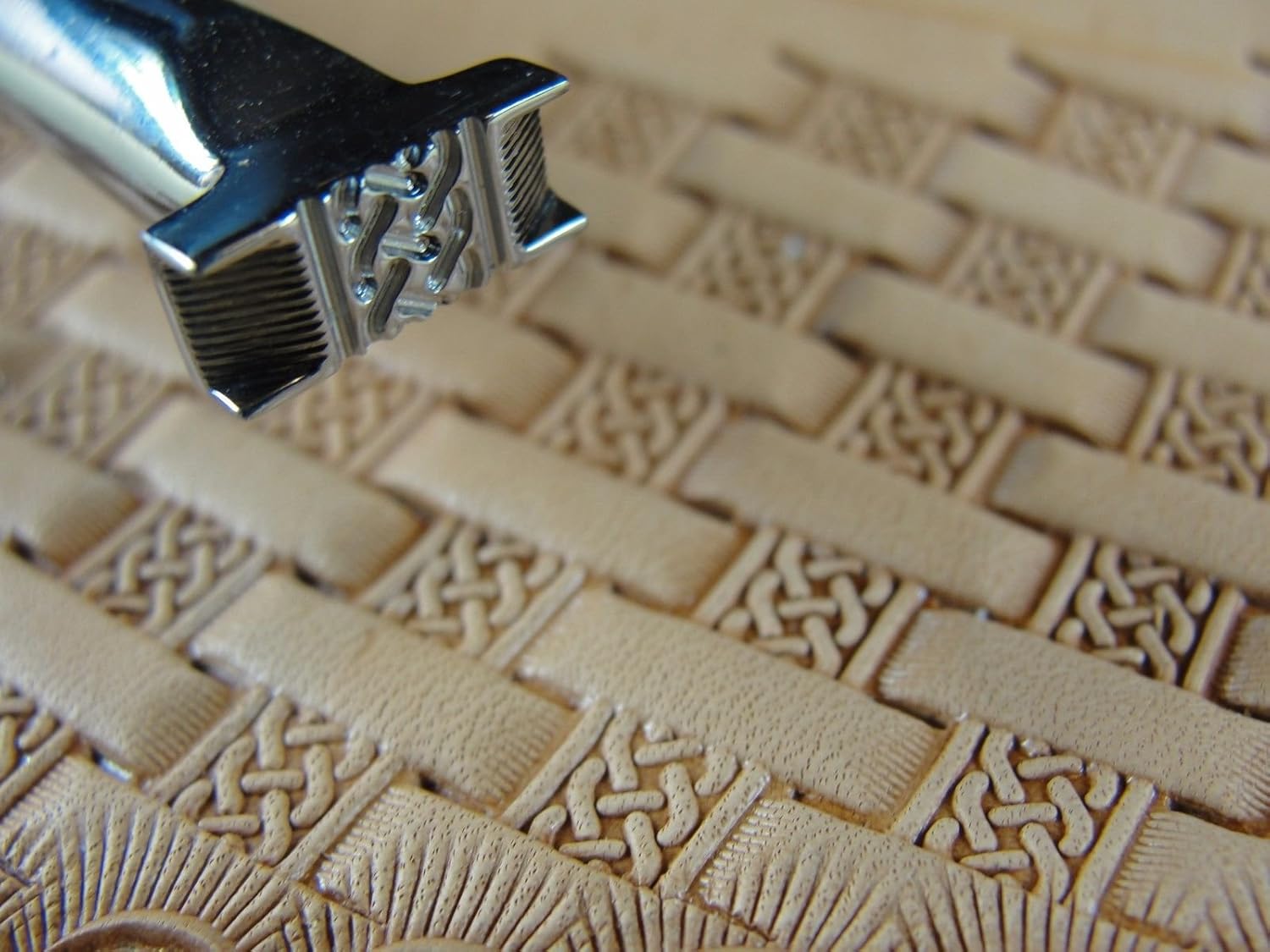Stainless Steel Barry King - #2 Celtic Basket Weave Stamp (Leather Tool)