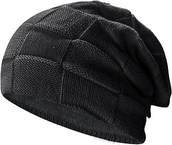NPQQUAN Winter Hats for Men Women Beanie Thick Warm Hat Lined Knit Beanies