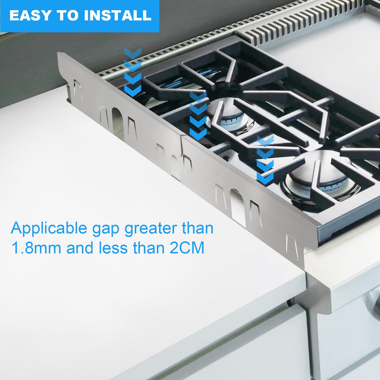 2PCS Stove Gap Covers Stainless Steel - Image 3