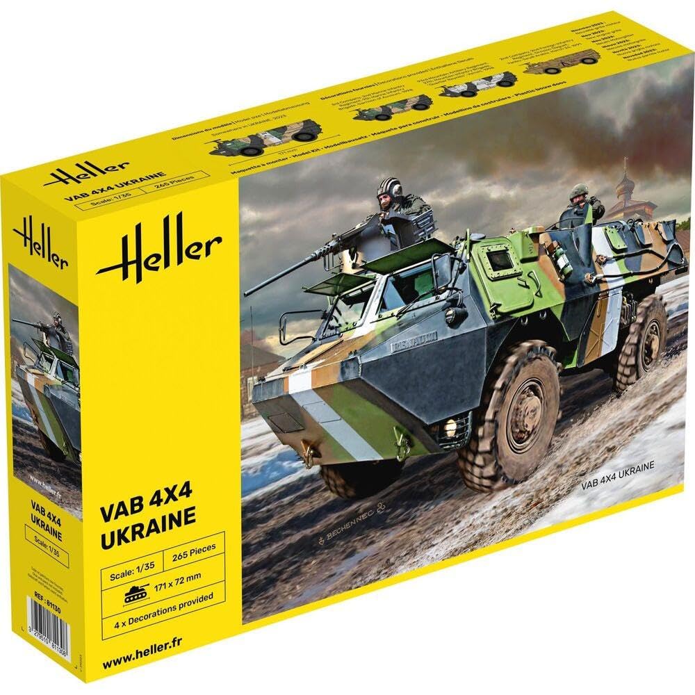 Heller - 81130 - Construction Et Maquettes - Vab 4X4 Transport De Troupes - Echelle 1/35ème
