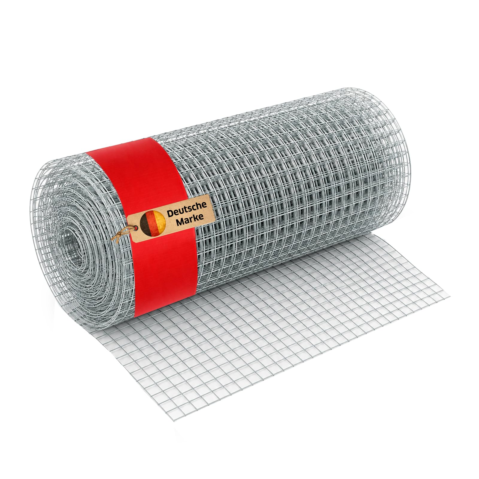 NOOR Drahtgitter - Volierendraht verzinkt 13 mm - Silber 100x1000 cm | vielseitiger Drahtzaun für Wühlmausschutz, Beete & Kleintiergehege - engmaschig, rostbeständig, langlebig & zuschneidbar