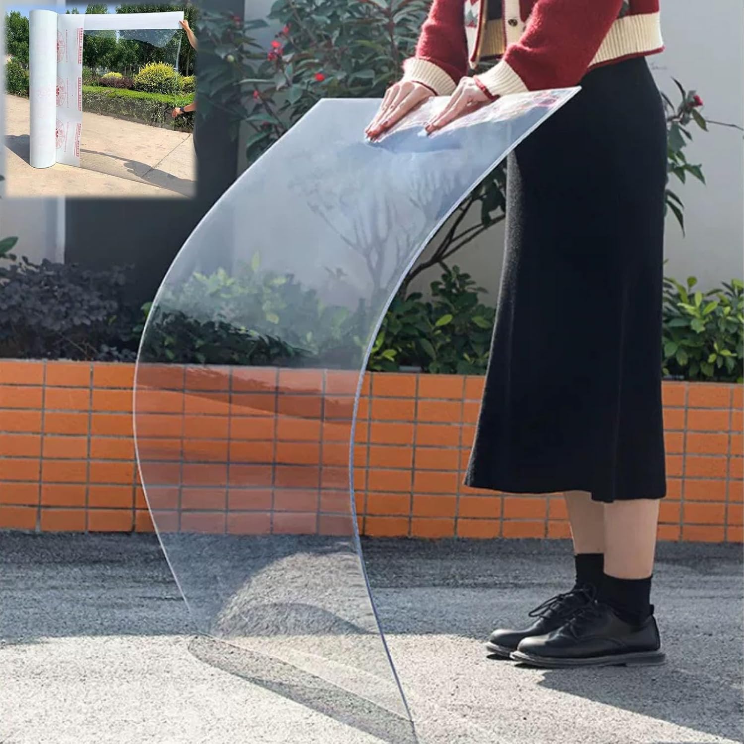 Durable 1.5mm Thick Transparent Polycarbonate Greenhouse Panels - 0.6m x 5m Roof Sheets for Outdoor Canopies, Garden Covers, Door & Window Awnings