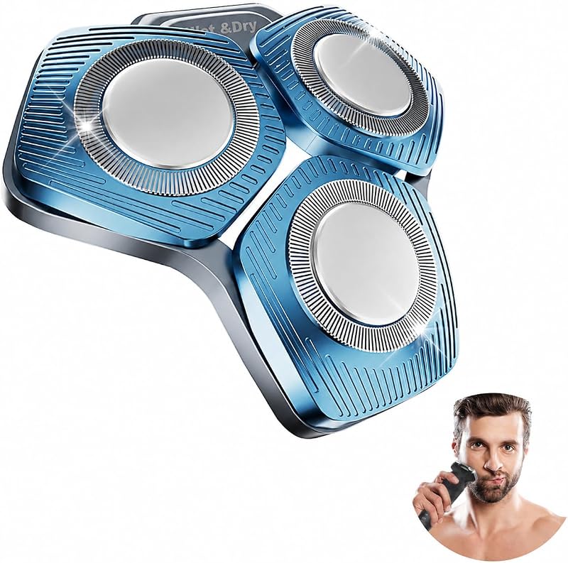 Cabeças de reposição SH71/50 COSYONALL compatíveis com barbeadores Philips, azul
