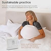 Vista 7 de Threadmill Juego de funda de edredón blanca tamaño Queen, funda de edredón transpirable, suave juego de funda de edredón de algodón de 3 piezas