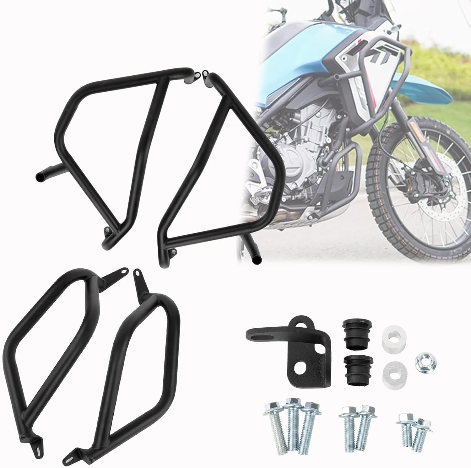 Crash Bar for 450MT - PSLER lbex 450 Highway Engine Bumper Motorcycle Upper and Lower Guard Adventure Bike Stunt Cage Body Frame Falling Protector for MT 450 Ibex 450 2024 2025