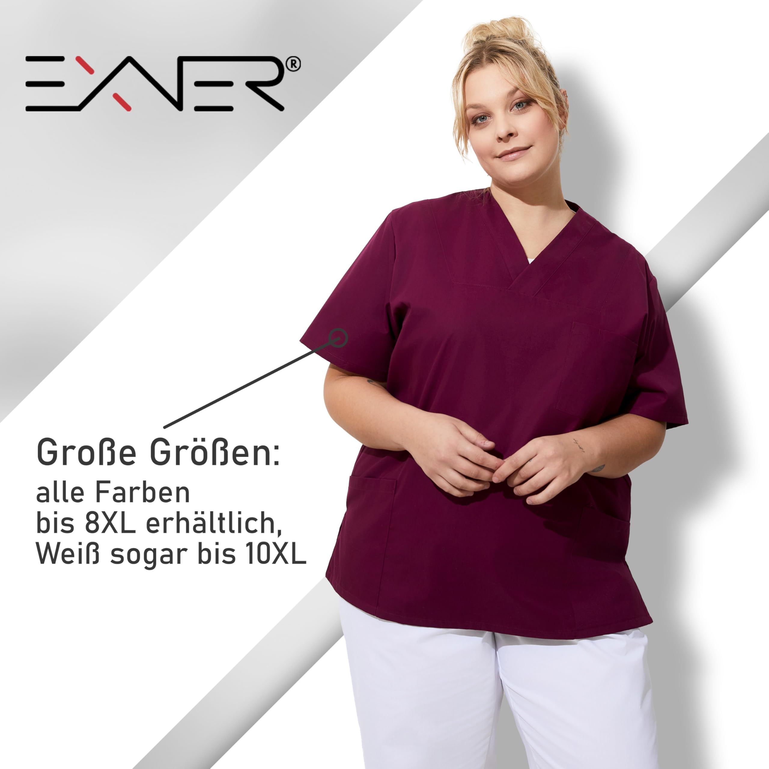 Grembiule Kasack selezionabile in diversi colori e dimensioni 2 Gr. 1-36-42 cm, misure 2 = 44-52 cm