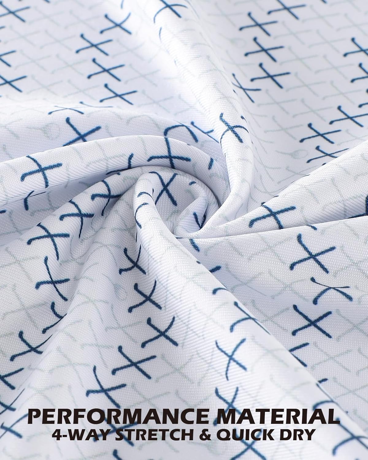 Demucy Men's Golf Polo Shirts Dry Fit Comfort Stretch Casual Shirt Short Sleeve Perfomance Moisture Wicking Funny Print - Image 3