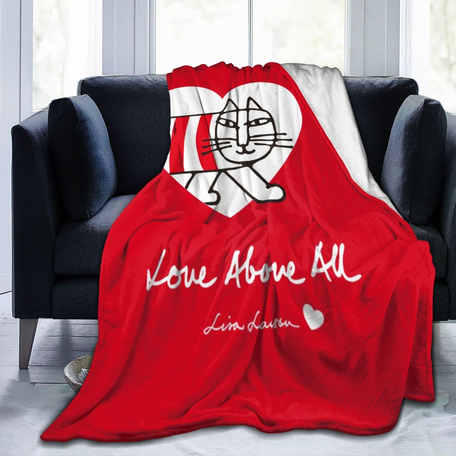 Amazon｜リサラーソン ブランケット 毛布 ひざ掛け フランネル毛布 