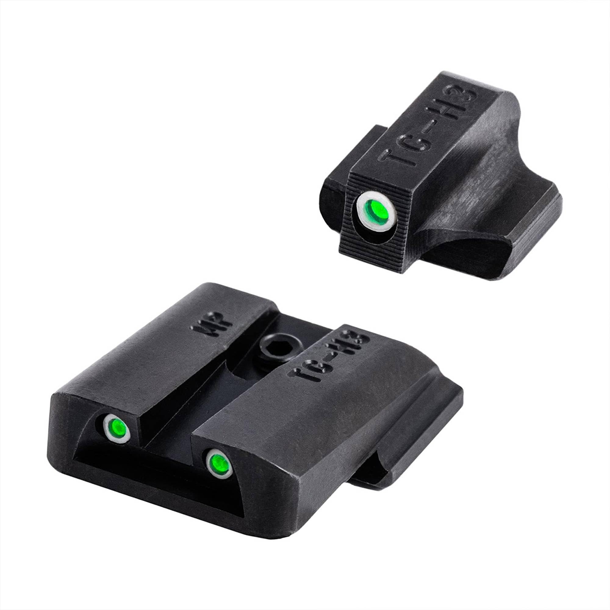 Pistol Optic, Glow in the Dark Green/White Dot Sight for Smith & Wesson M&P Series Pistols, Tritium