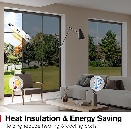 Miniatura 5 de Haton Película de privacidad para ventana, película de vidrieras, adhesivo estático para ventana de arco iris, cubierta de vidrio decorativa 3D,