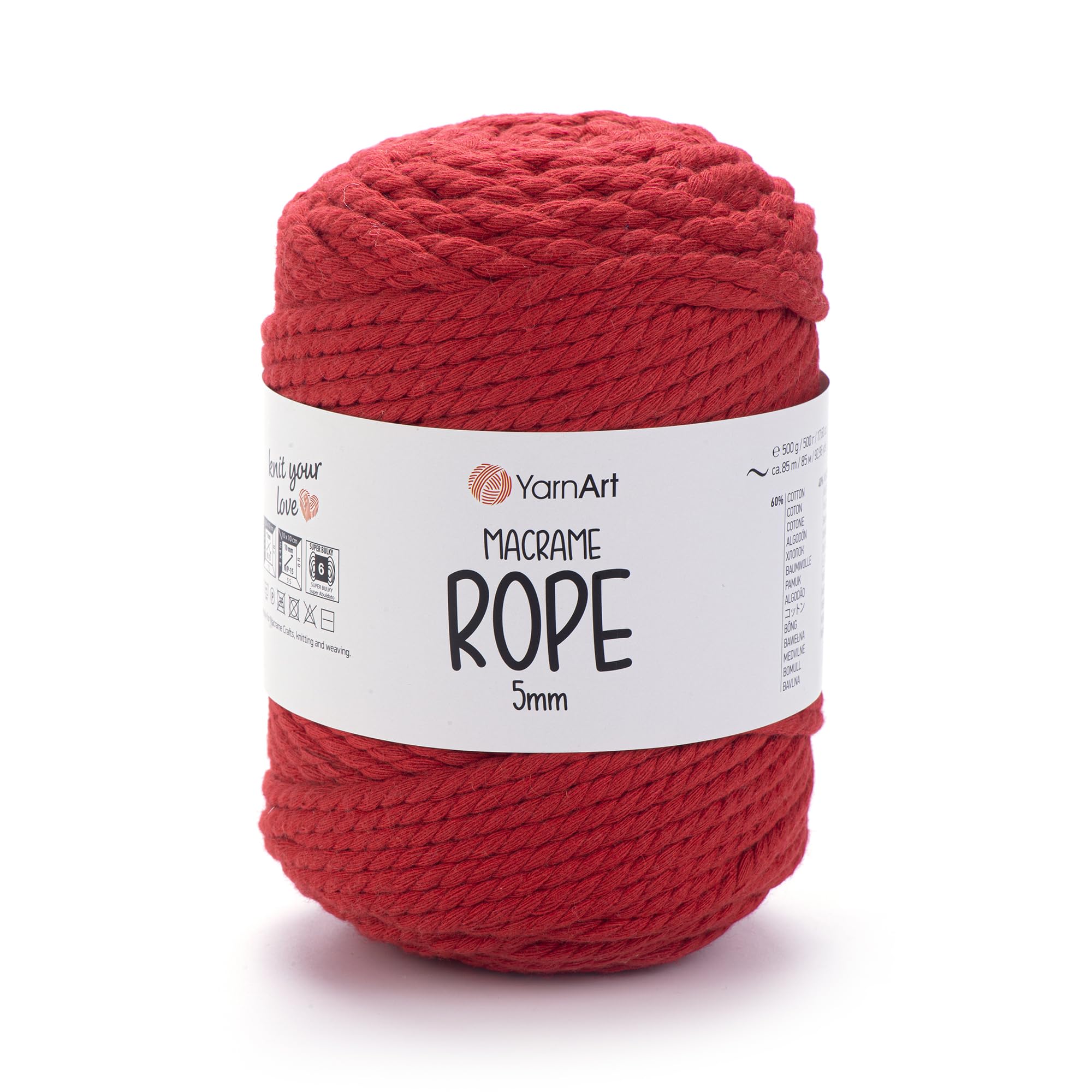 YarnArt El Örgü İpi MACRAME ROPE 5 MM, 773, 2x500 gr