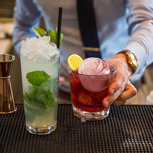 Miniatura 6 de Bandejas de silicona para cubitos de hielo con forma de corazón de rosa, bandeja redonda de silicona de fácil liberación con tapas para cócteles de