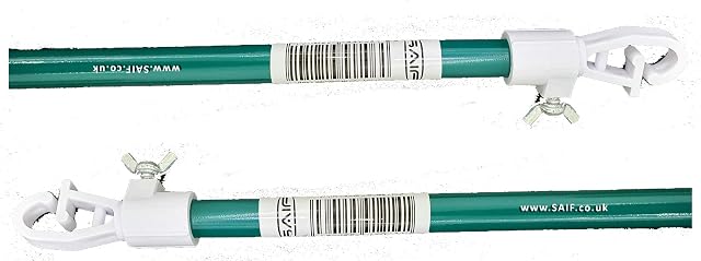 SAIF 2pk Prop Normal Metal Galvanised Garden Washing Line Outdoor Extendable Pole Cloths prop Laundry Support Extending pole Telescopic strong Airer