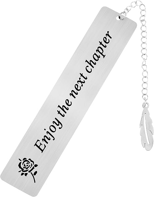 Shoppawhile Retirement Gifts for Women Leaving Gifts for Colleagues Thank You Teacher Gifts Bookmark (Stainless Steel-Next Chapter)