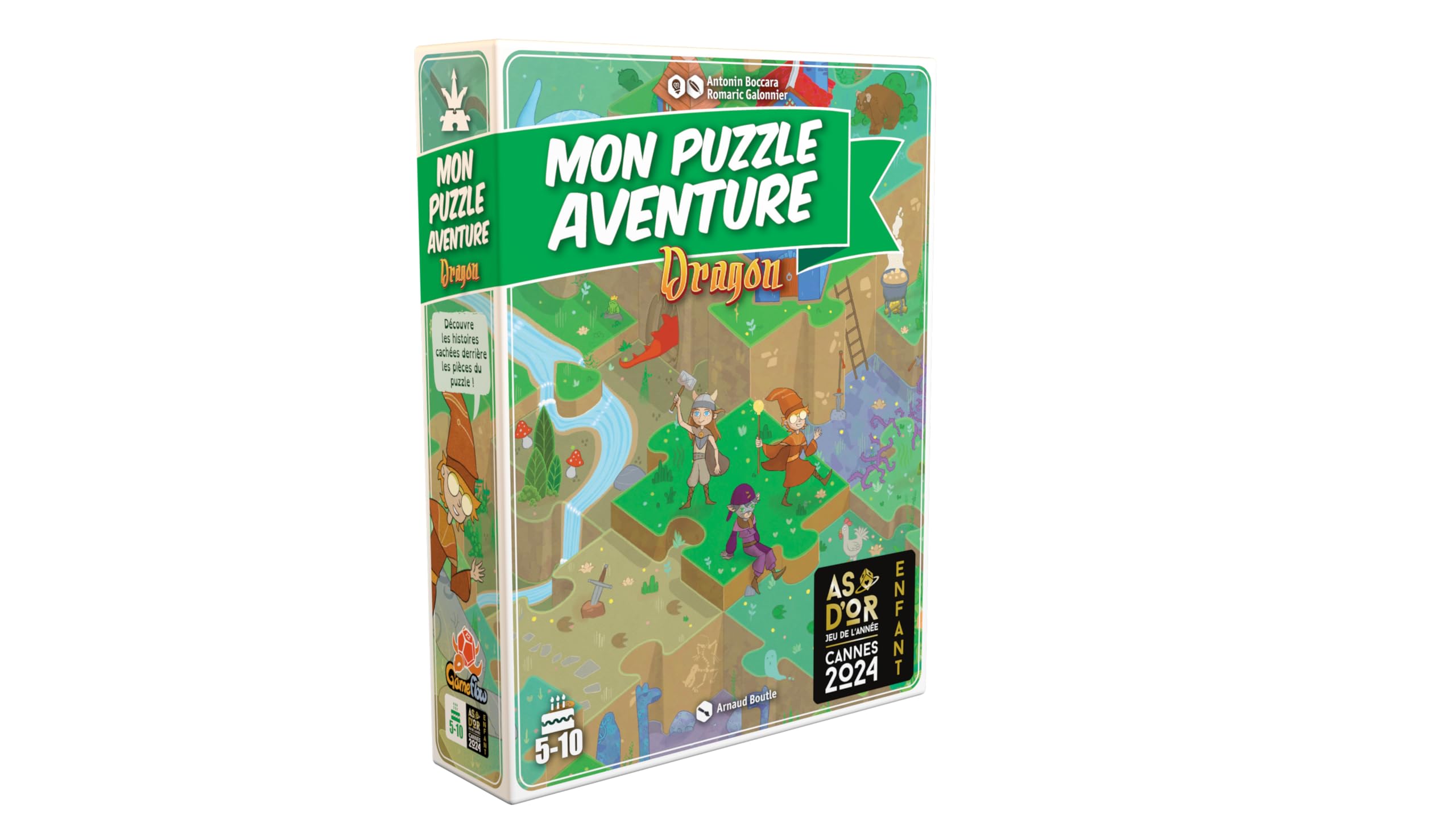 Mon Puzzle Aventure Dragon, Puzzle enquête Enfant dès 5 Ans, 42 pièces