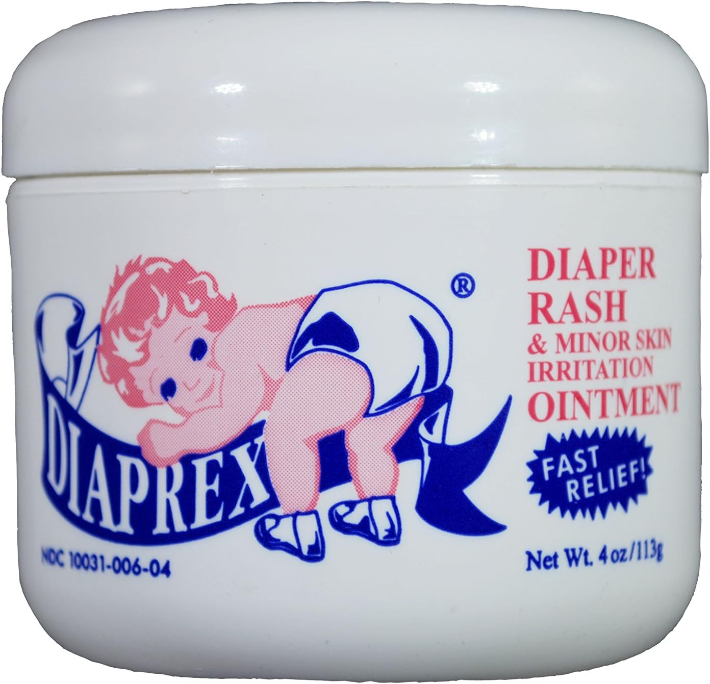 Diaprex Diaper Rash Ointment 4oz Jar - Trusted by Moms for Over 50 Years