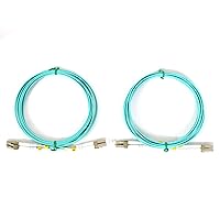 Vista 7 de Paquete de 2 cables de conexión de fibra óptica ST a ST multimodo OM1 dúplex 62.5/125µm, cable de fibra óptica 1G/10G, ST-ST de 3.3 ft (3.2 pies)