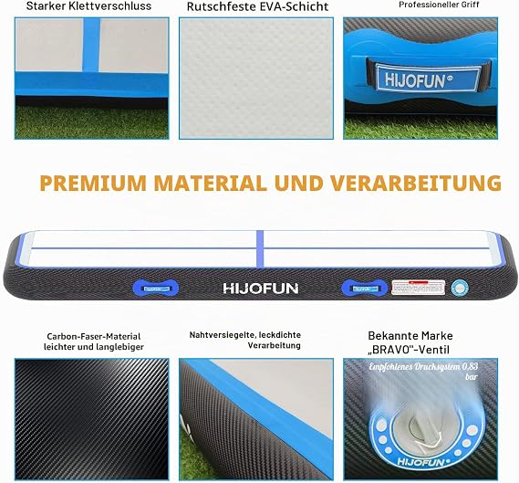 Aufblasbare Gymnastik Tumbling Matten 3/4/5/6/7/8 Meters 20CM Höhe Trainings Matte Länge Bodenmatte Inflatable Yoga Matte Taekwondo Air Floor Track