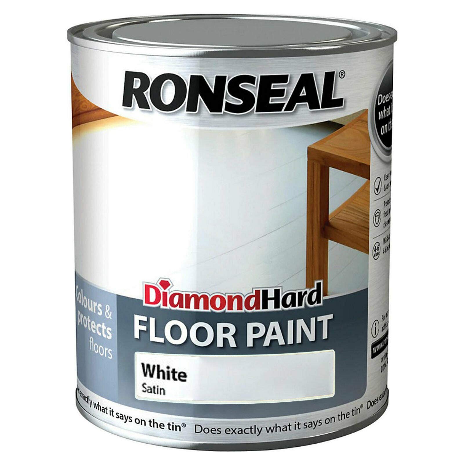 Ronseal Diamond Hard Floor Paint 750ml White (318320)