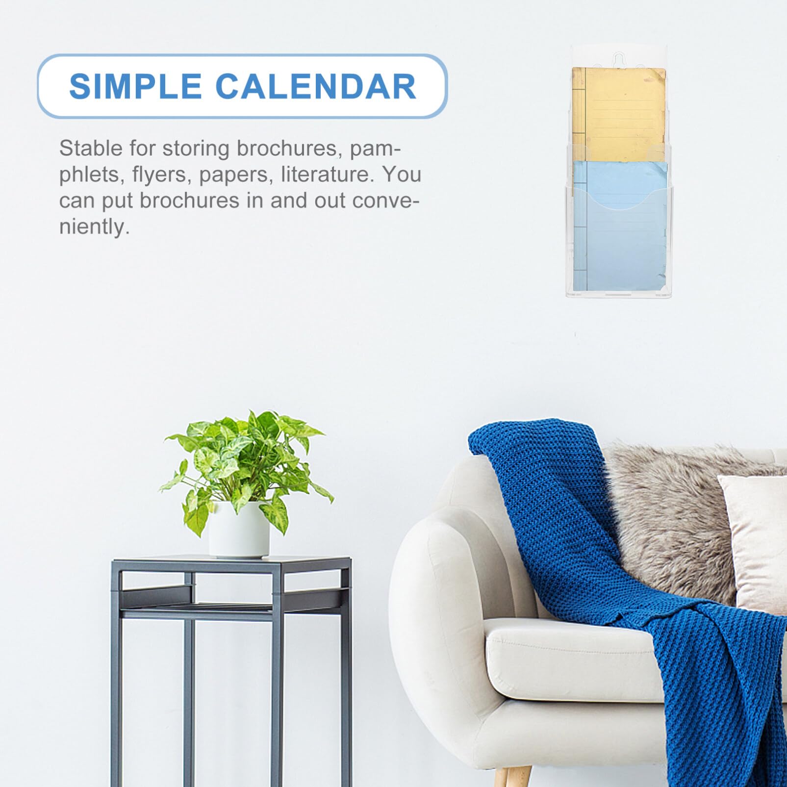 ULTECHNOVO Brochure Holder Stand Clear Literature Organizer Magazine Stand With Removable Divider For 7 X 9 Inch Brochures 4 Tier Pamphlet Display For Wall Mount Or Countertop Brochure Holder - View #2