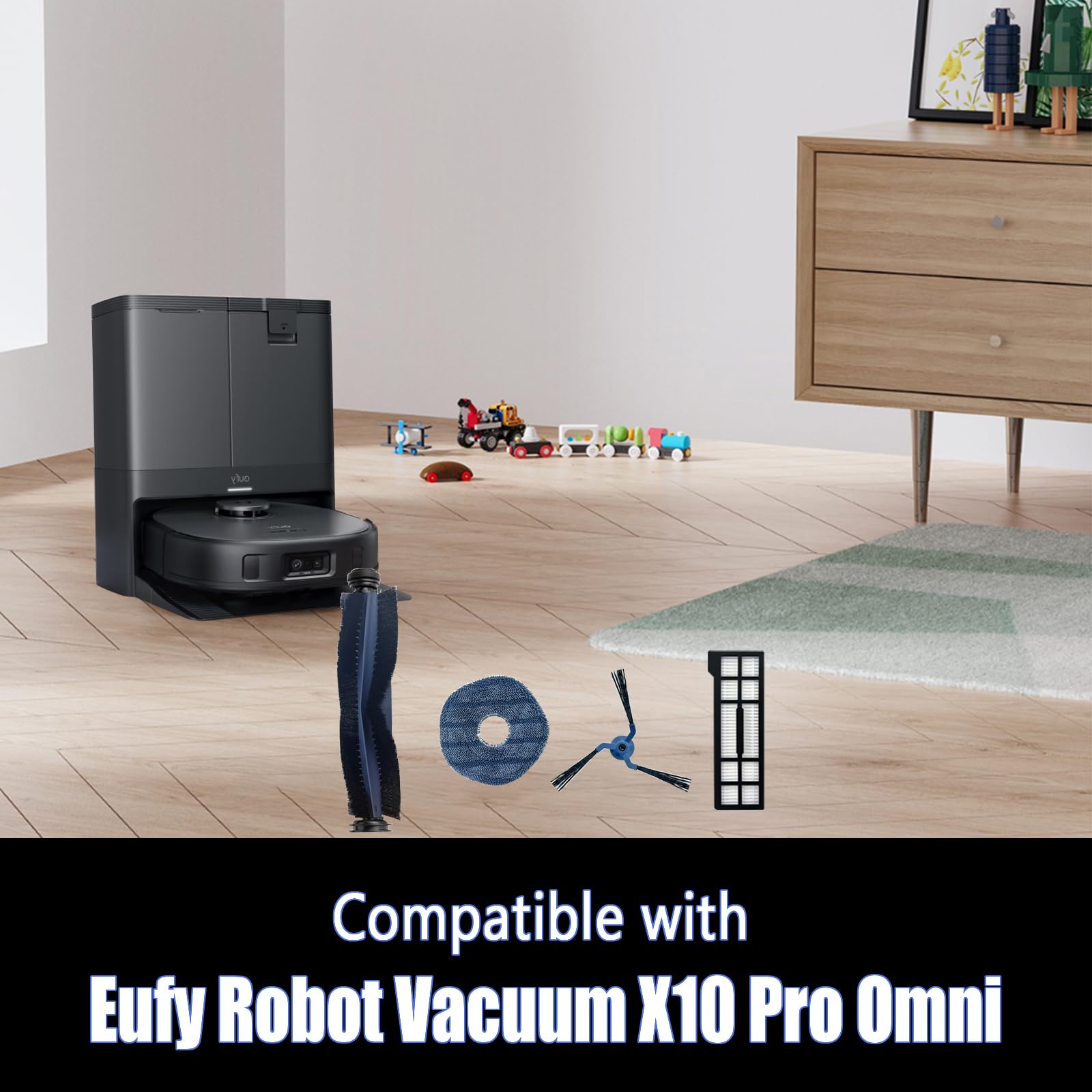 Mantenimiento Aspiradora Robot Juego De 22 Accesorios Para El Robot Aspirador Eufy X10 Pro Omni Piezas De Repuesto Que Incluyen 2 Cepillos Principales 4 Filtros 6 Bolsas Para Polvo 4 Almohadillas De Mantenimiento Aspiradora Robot Juego De 22 Accesorios Para El Robot Aspirador Eufy X10 Pro Omni Piezas De Repuesto Que Incluyen 2 Cepillos Principales 4 Filtros 6 Bolsas Para Polvo 4 Almohadillas De