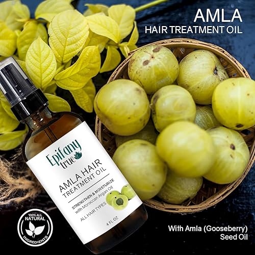 Miniatura 5 de Amla - Aceite de tratamiento capilar de 4 onzas, crecimiento del cabello, adelgazamiento de pérdidas, cuero cabelludo sensible, estilos de