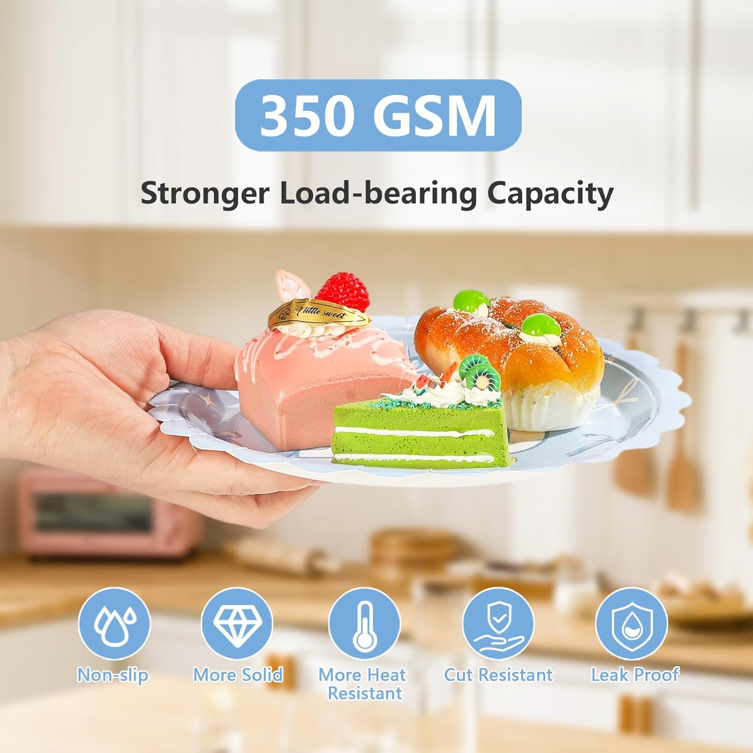 96Pcs Blue Bow 16th Birthday Party Supplies Blue White Birthday Scalloped Plates and Napkins Bow Themed Tableware Set for 16 Years Old Girls Bachelorette Party Decorations Serves 24