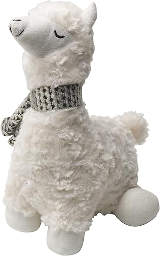 Miniatura 6 de Elements Tope de puerta de tela con peso de llama blanca de 5.91 x 11.22 x 10.43 pulgadas