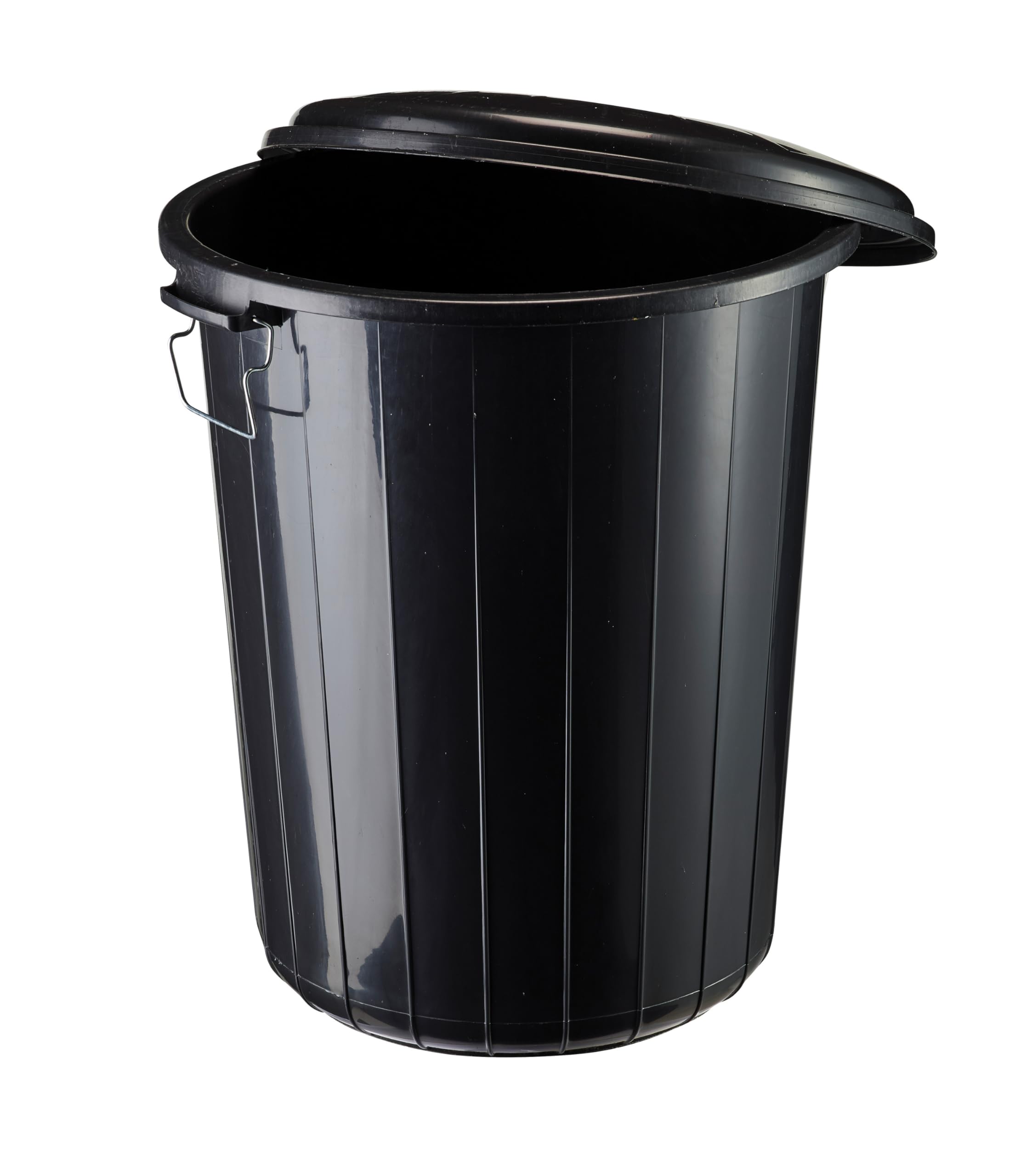 ROSSIGNOL Poubelle de rue avec couvercle. Capacité 55L, Système de verrouillage, Poubelle grande contenance, Idéal pour les déchets extérieurs RONDO