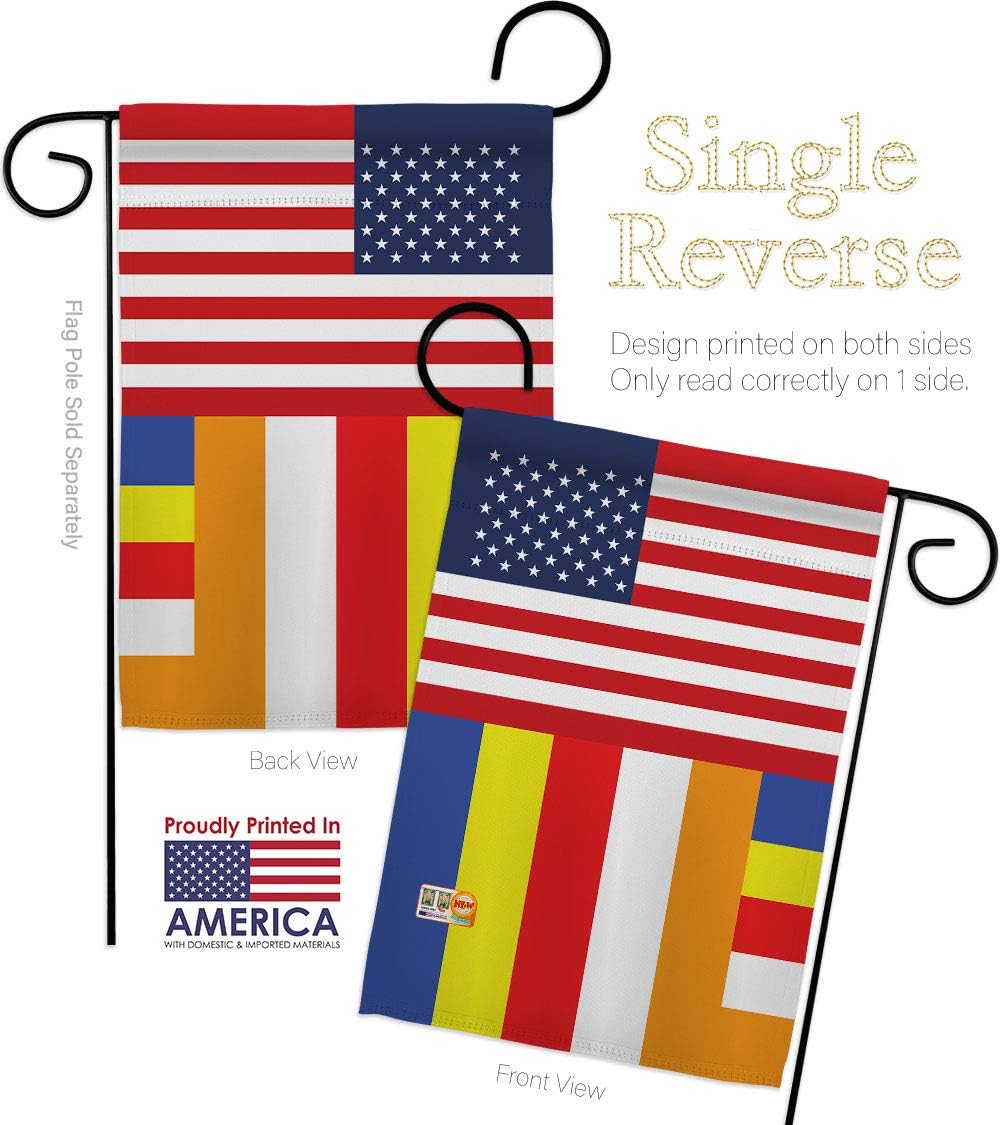 US Buddhist Garden Flags Pack Religious Faith Hope Grace Peace Dove Christian Religion Easter USA Applique Small Decorative Gift Yard House Banner Made In 13 X 18.5