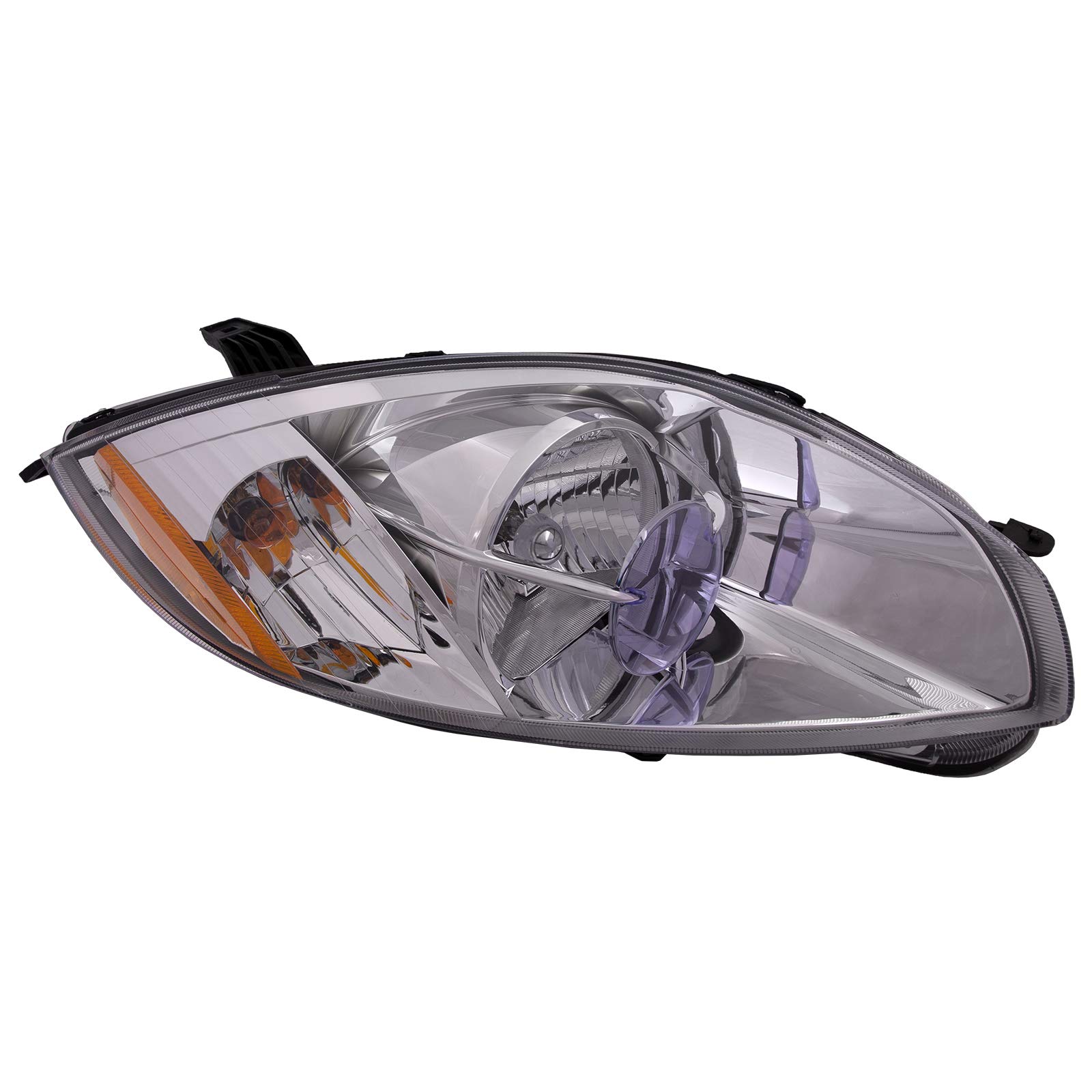 HEADLIGHTSDEPOT Chrome Housing Headlight Compatible with Mitsubishi Eclipse 2007-2012 From 1-07/2007-2012 Includes Right Passenger Side Headlamp