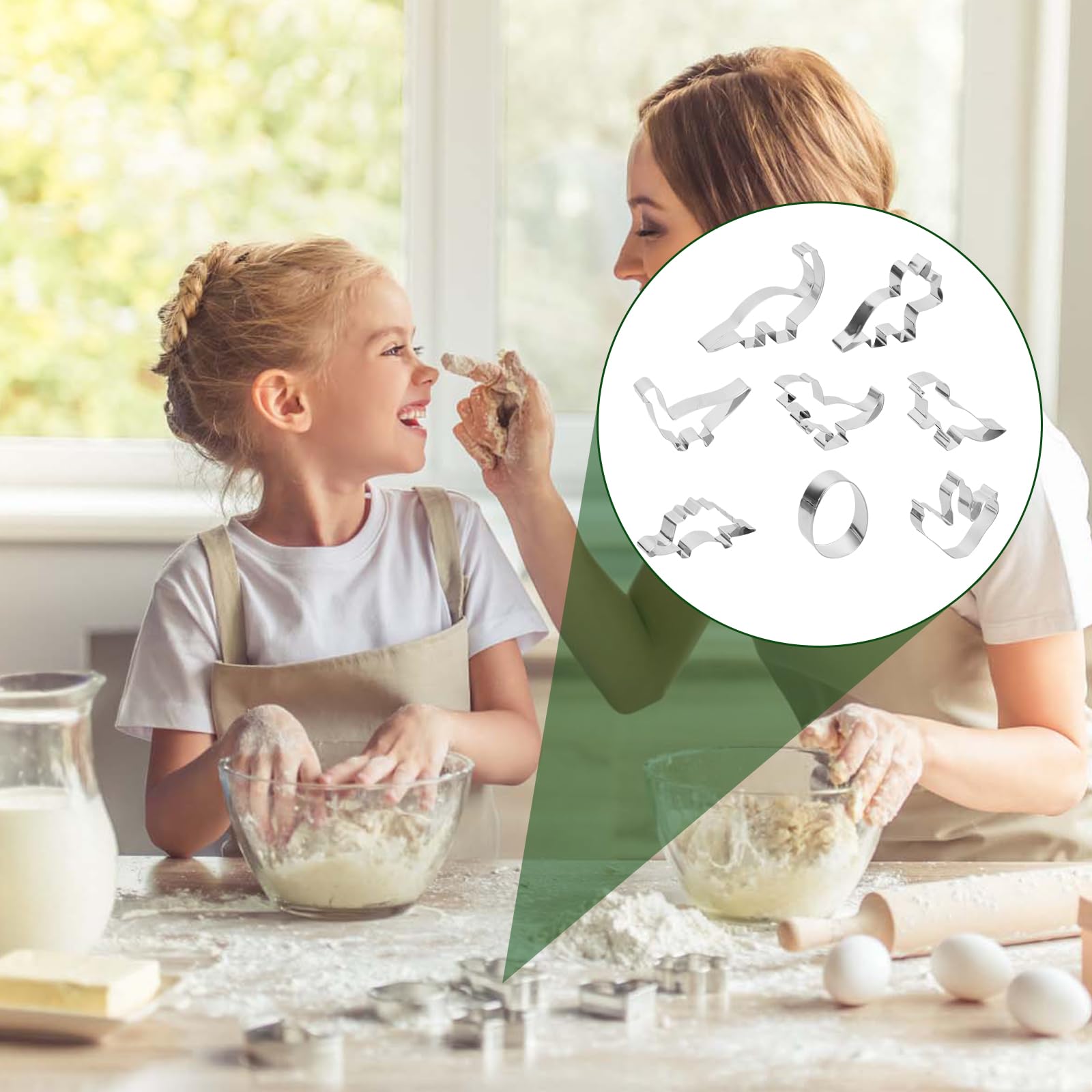 Formine Per Biscotti Dinosauri - 8 Pezzi | Plastica Alimentare | Per Biscotti E Pasticcini - Foto 6