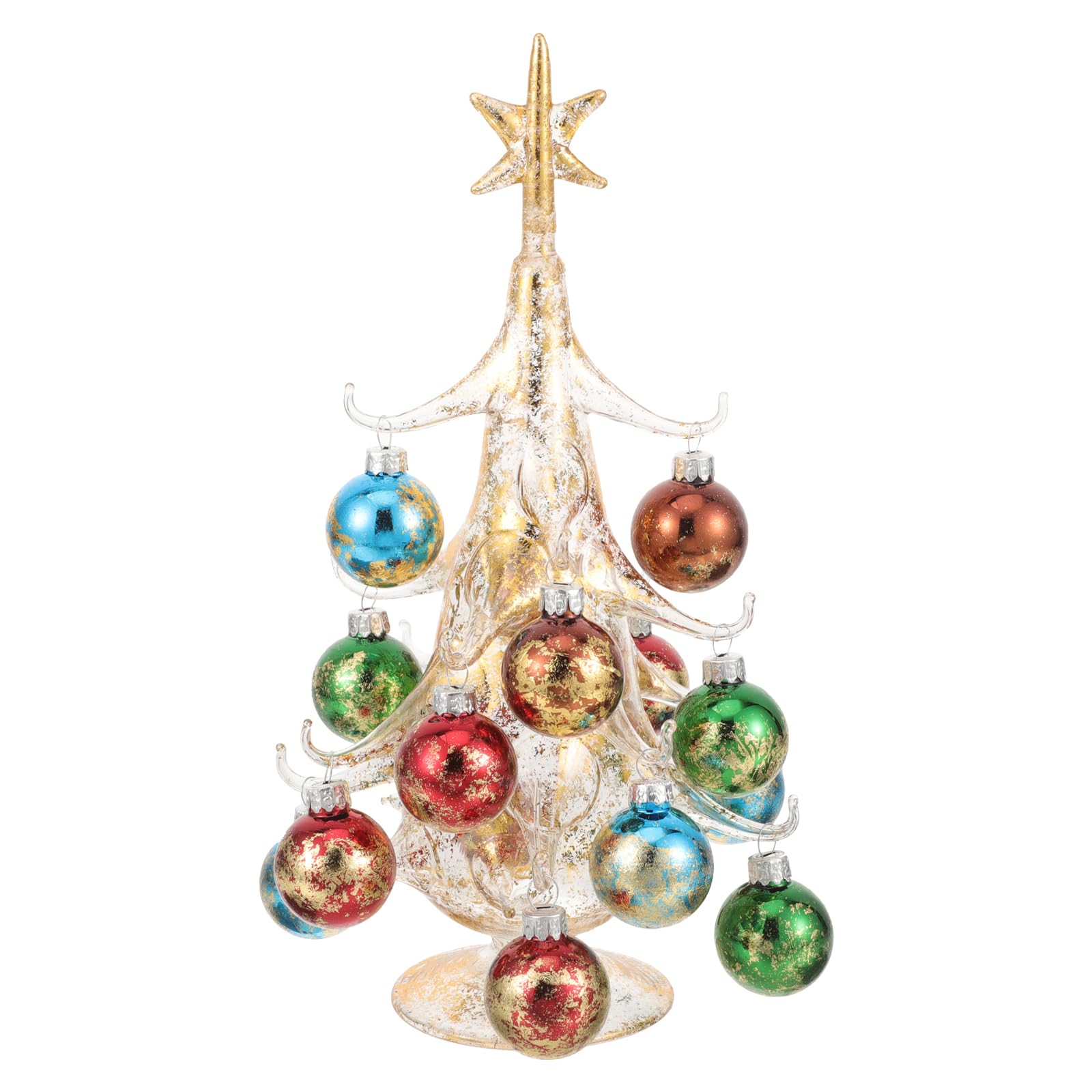 Sapin de Noël en verre élégant Jojofuny ornement chic