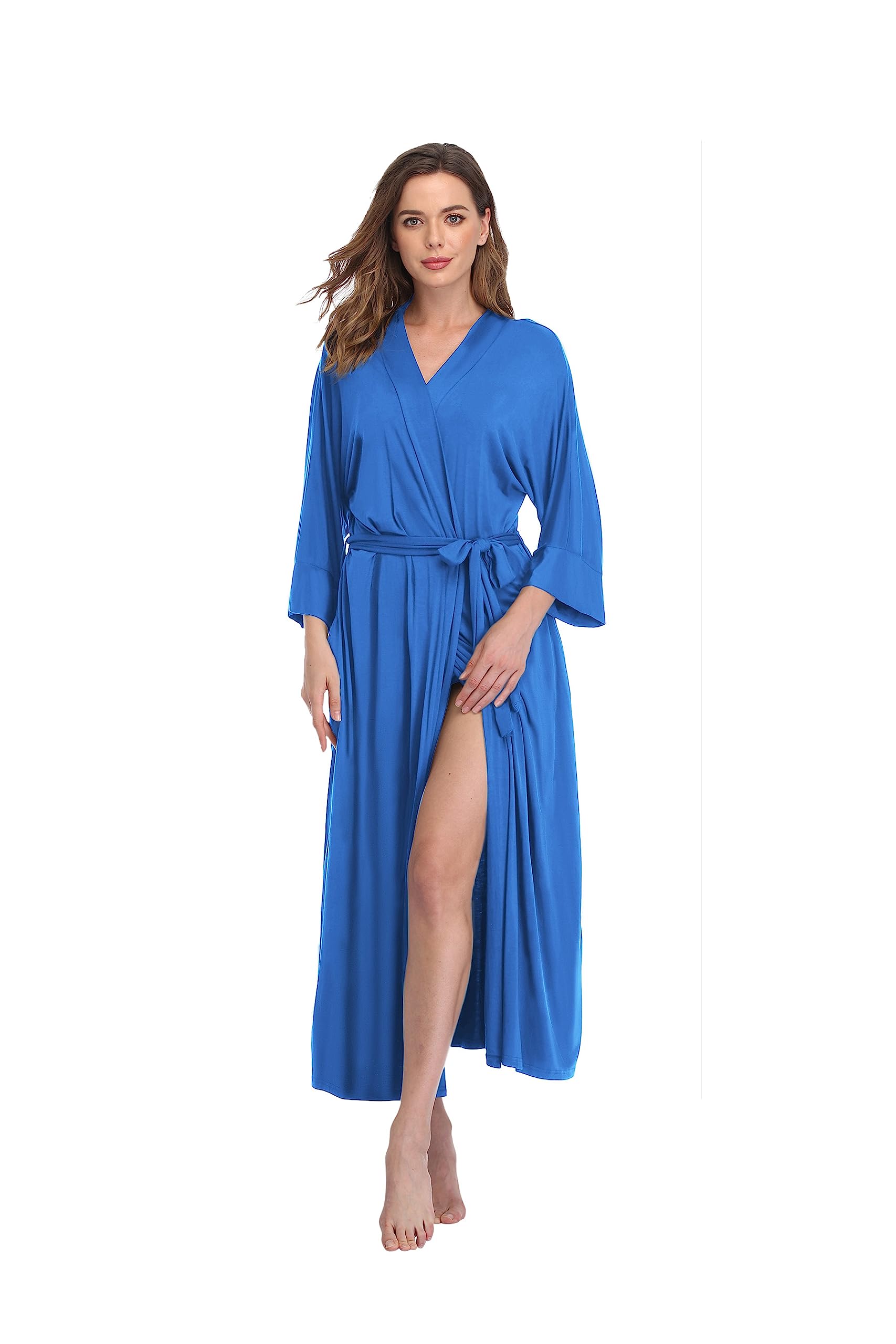 Teemie Badjas voor dames, lichte ochtendjas, saunamantel, bruid en bruidsmeisje, lange kimono, huisjas, sneldrogend, absorberend, reisbadjas, pyjama, borstvoedingsnachthemd, wijnrood, M