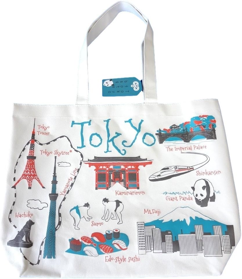 Japan Souvenirs Tote Bag - Unique Picture Sight seeing - impoted (Tokyo)