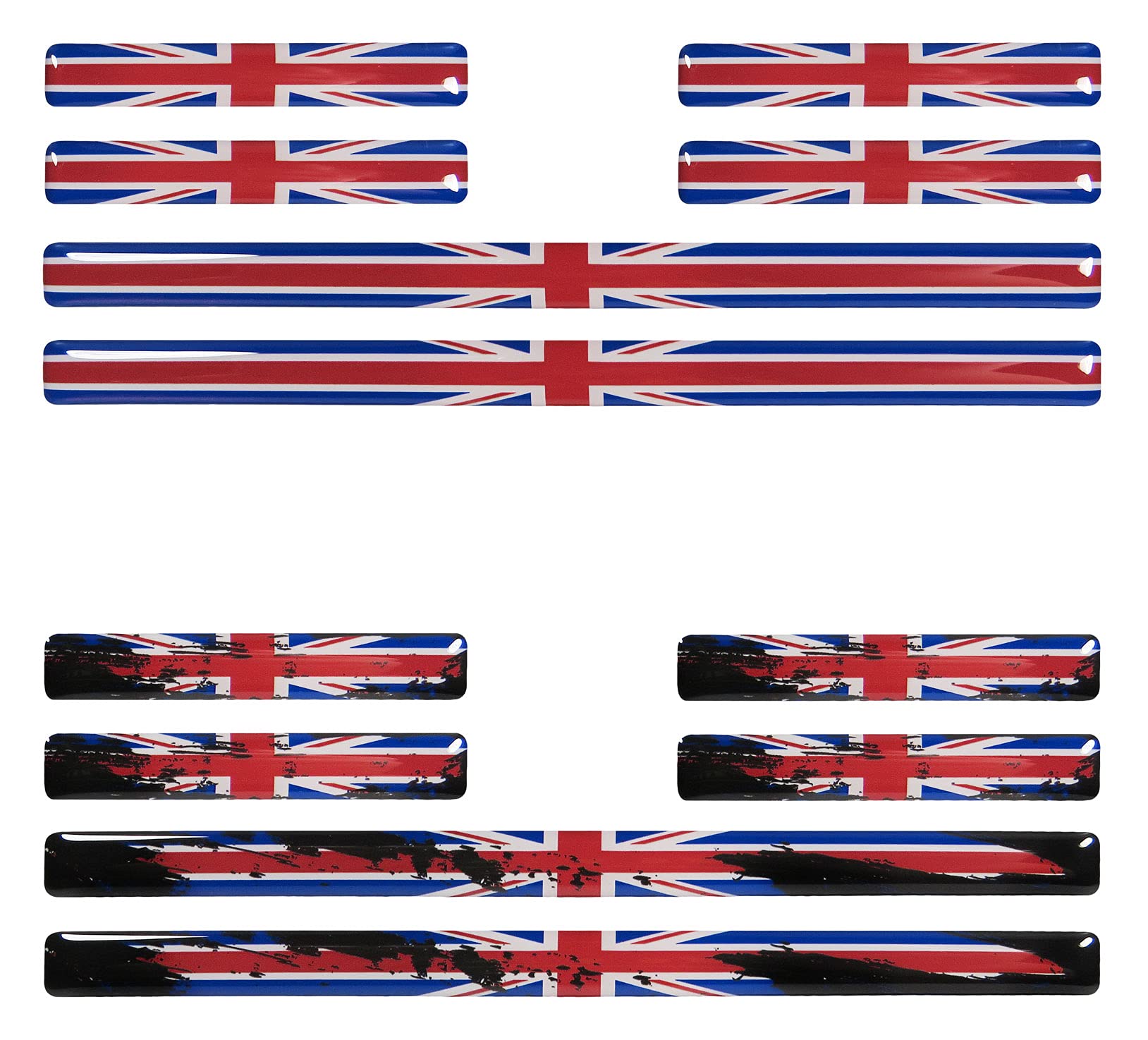 BIKE-label 3D Car Sticker Union Jack Flags England Great Britain 300555VE